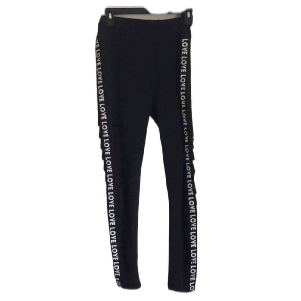 Fit republic leggings side slits LOVE lettering